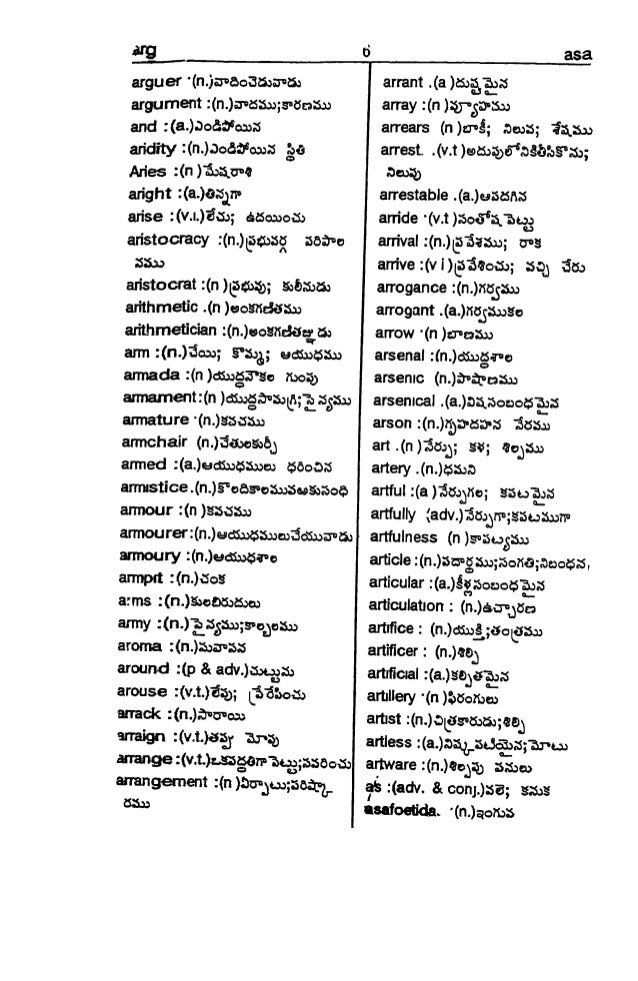 English To Telugu Dictionary