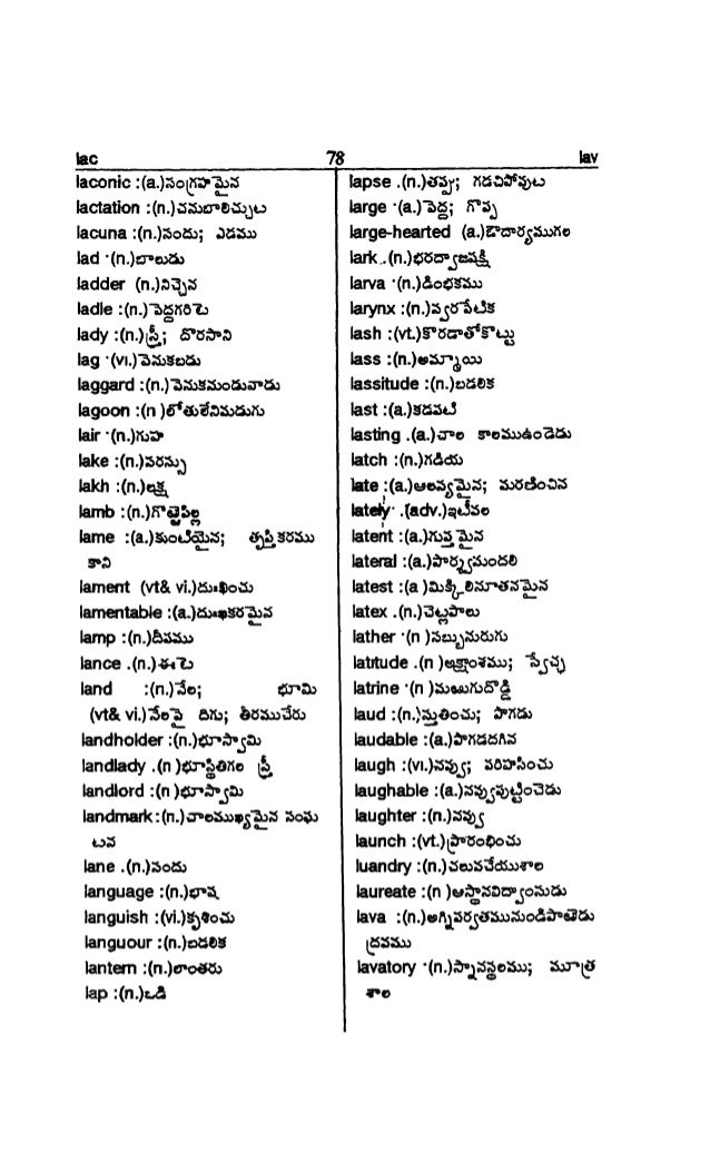 English To Telugu Dictionary