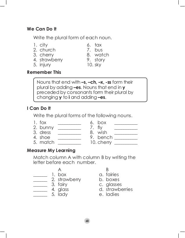 english unit 1 lm plural form of church