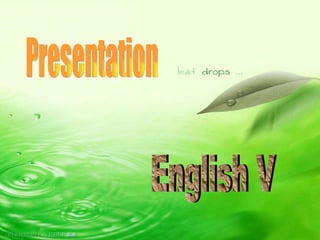 Presentation English V 