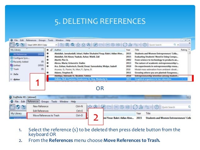 endnote online edit reference