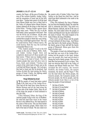 260JOSHUA 11:17–12:14
country, t