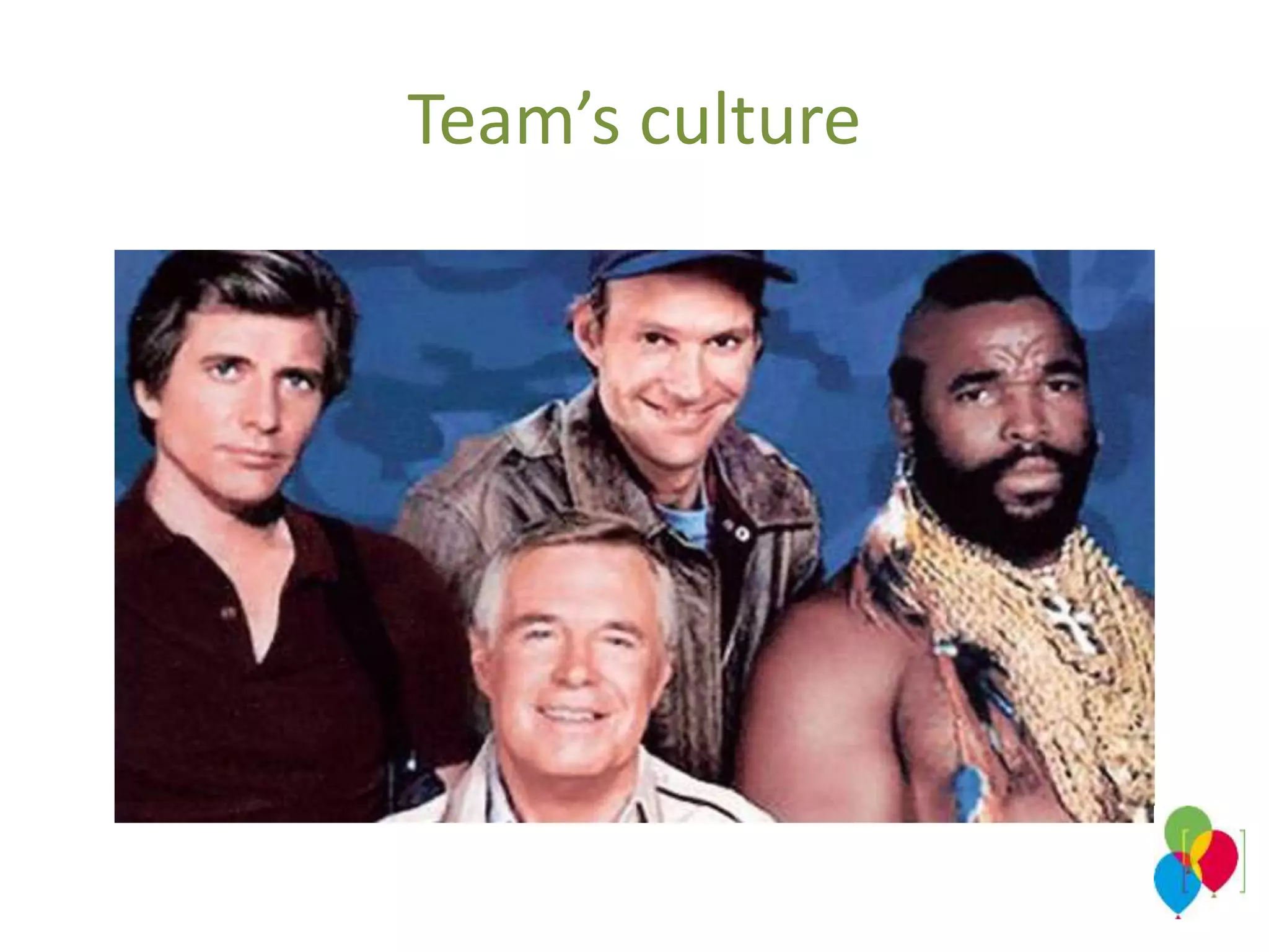 Team’s culture
 
