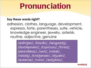 English Vocabulary | PPT