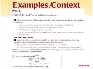 English Vocabulary | PPT