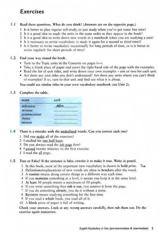 English vocabulary in use (pre intermediate & intermediate)