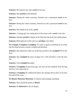 Scowl Example Sentence ENGLISH VOCABULARY SUPPORT BY MARRYIAM KHAN VOLUME (II) 2 (3).docx