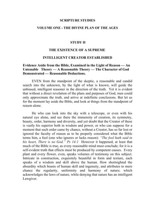 Divine Plan Of The Ages | PDF