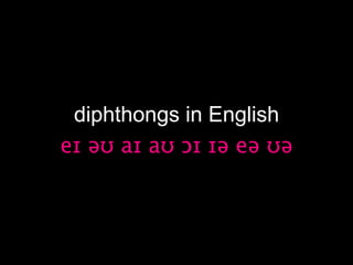 English vowels and diphthongs | PPTX