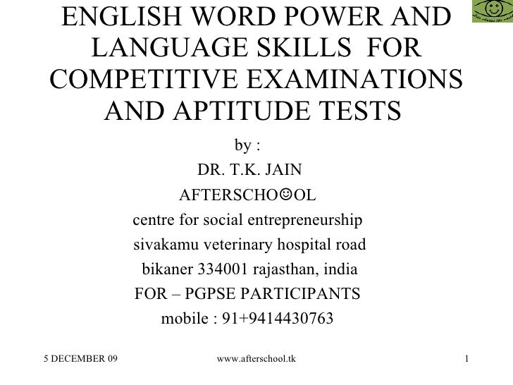 english word power and language skills for competitive examinations competitive word