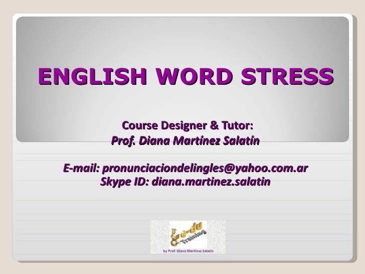 english word stress 2012