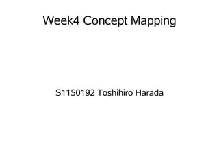 Week4 Concept Mapping




 S1150192 Toshihiro Harada
 