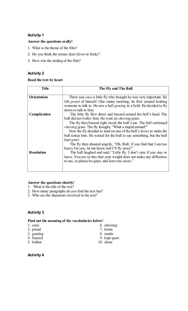 English Worksheet Xi