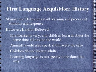 Why This Book is Important to Teachers According to Halliday, cited in Freeman and Freeman, we all learn Through Language 