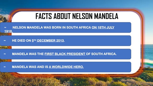 AUTOBIOGRAPHY OF NELSON MANDELA CLASS 10 PROJECT FILE visual data 8