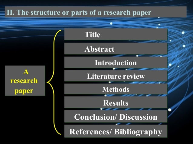 parts of research paper ppt
