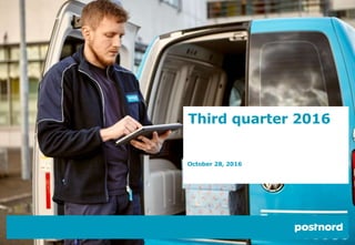Third quarter 2016
October 28, 2016
 