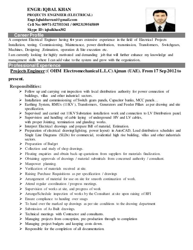 Engr iqbal resume