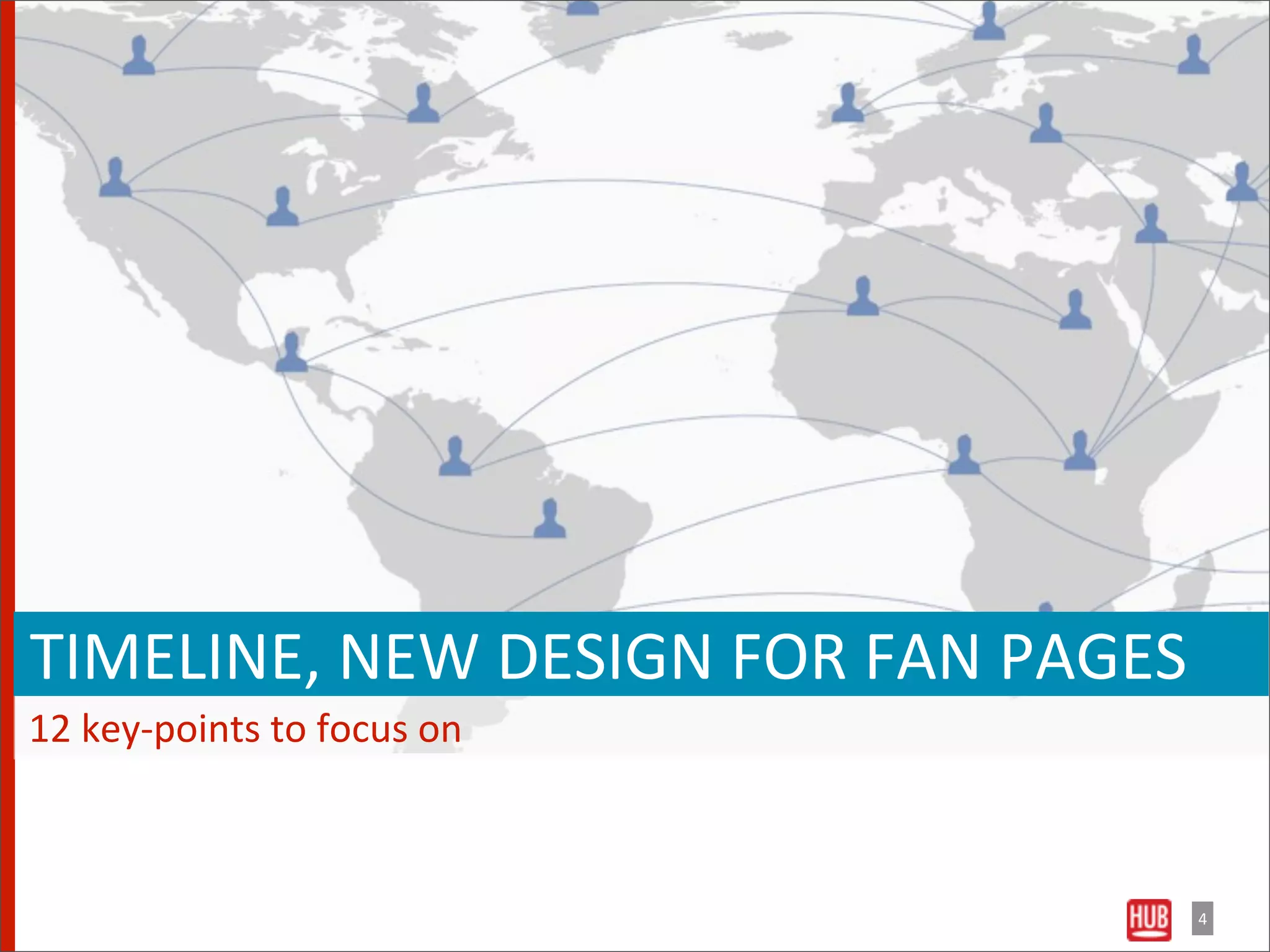  TIMELINE,	
  NEW	
  DESIGN	
  FOR	
  FAN	
  PAGES
	
  12	
  key-­‐points	
  to	
  focus	
  on



                                                        4
 