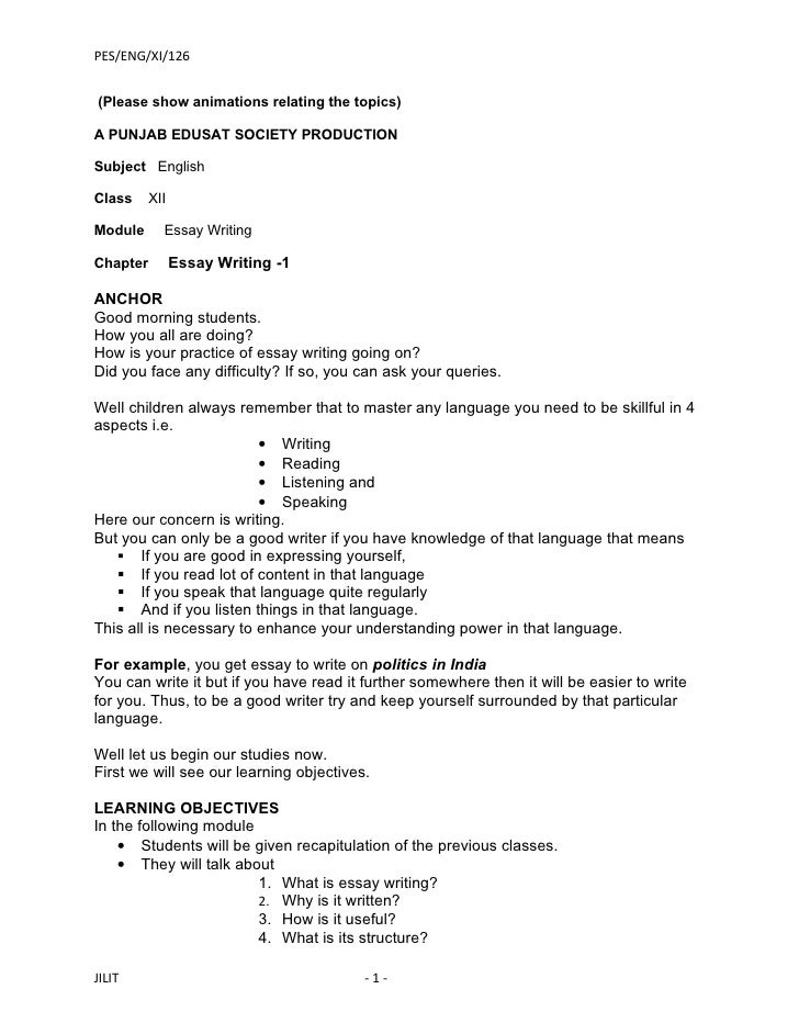 All essays in english xi