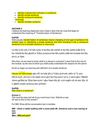 Eng xii transformation of sentences part i_128 master frozen | PDF