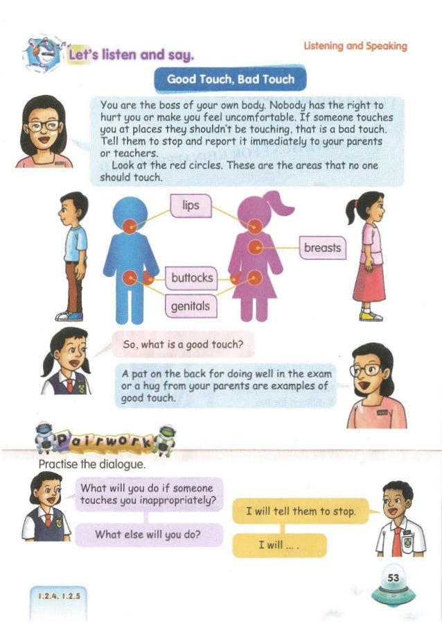 10 lines on good touch and bad touch picture