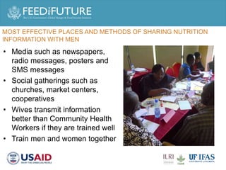 Engaging men in supporting maternal and child consumption of milk and other animal source foods in Rwanda