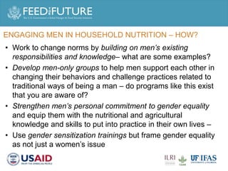 Engaging men in supporting maternal and child consumption of milk and other animal source foods in Rwanda