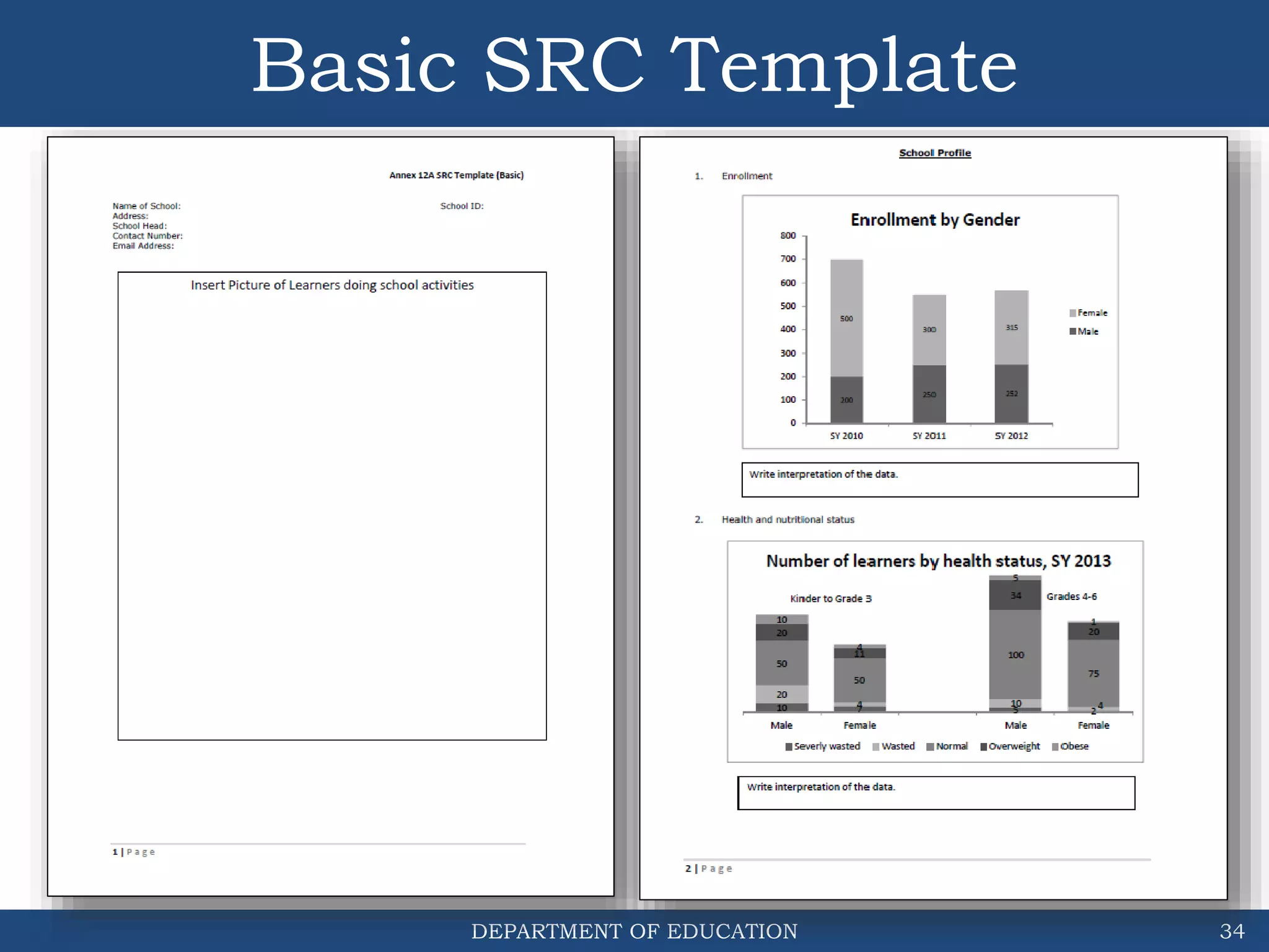 DEPARTMENT OF EDUCATION
Basic SRC Template
34
 