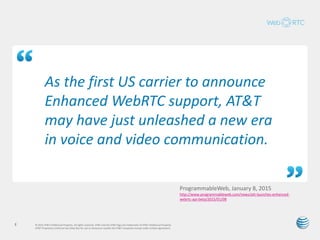AT&T Enhanced WebRTC API Overview | PDF