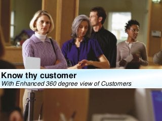 © 2014 IBM Corporation1
Know thy customer
With Enhanced 360 degree view of Customers
 