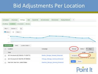 Presentation AgendaBid Adjustments Per Location
 