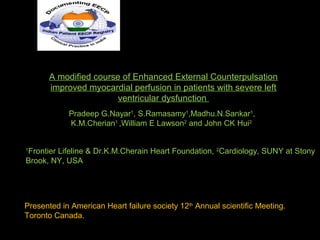 Enhanced external counterpulsation (eecp) role in | PPT