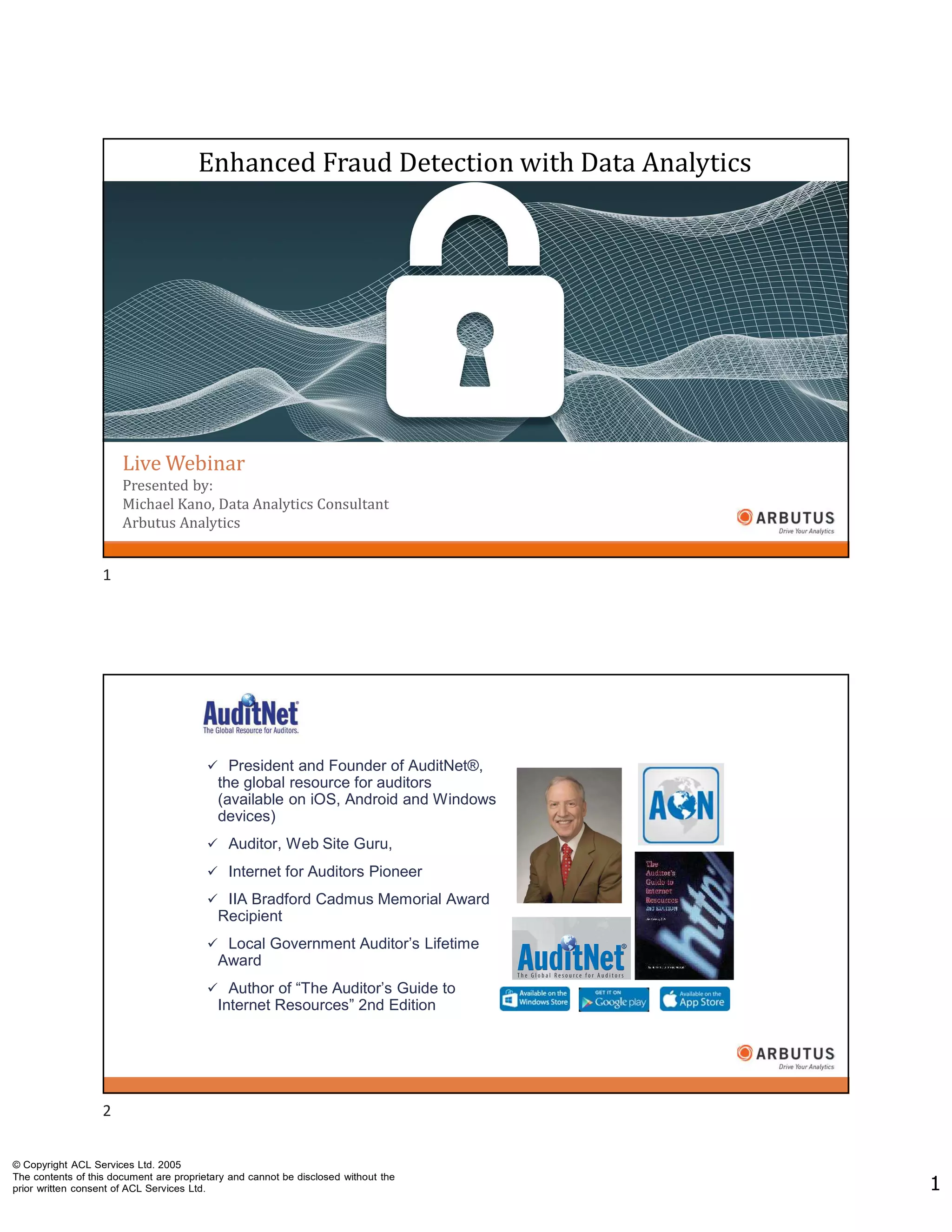 Enhanced fraud detection with data analytics | PDF | Web Conferencing ...
