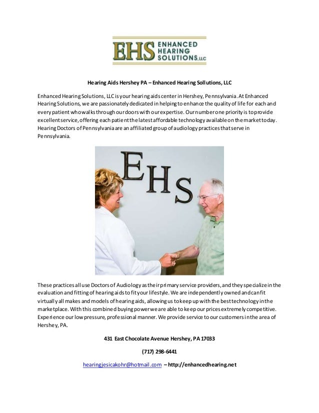 Hearing Aids Hershey PA Enhanced Hearing Sollutions, LLC