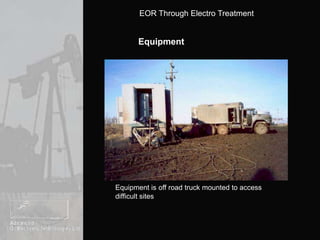EquipmentEquipment isoff road truck mounted to access difficult sites