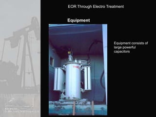 EquipmentEquipment consists of large powerful capacitors