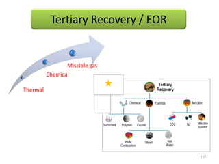 Thermal
Chemical
Miscible gas
110
Tertiary Recovery / EOR
 