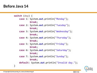 Enhanced switch statement in Java 14 | PPT