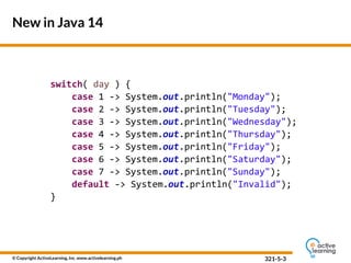 Enhanced switch statement in Java 14 | PPT | Free Download