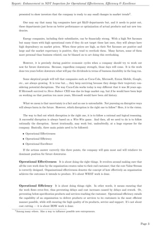 Report: Enhancement in NDT Inspection for Operational Effectiveness, Efficiency & Excellence
presented to show investors t...