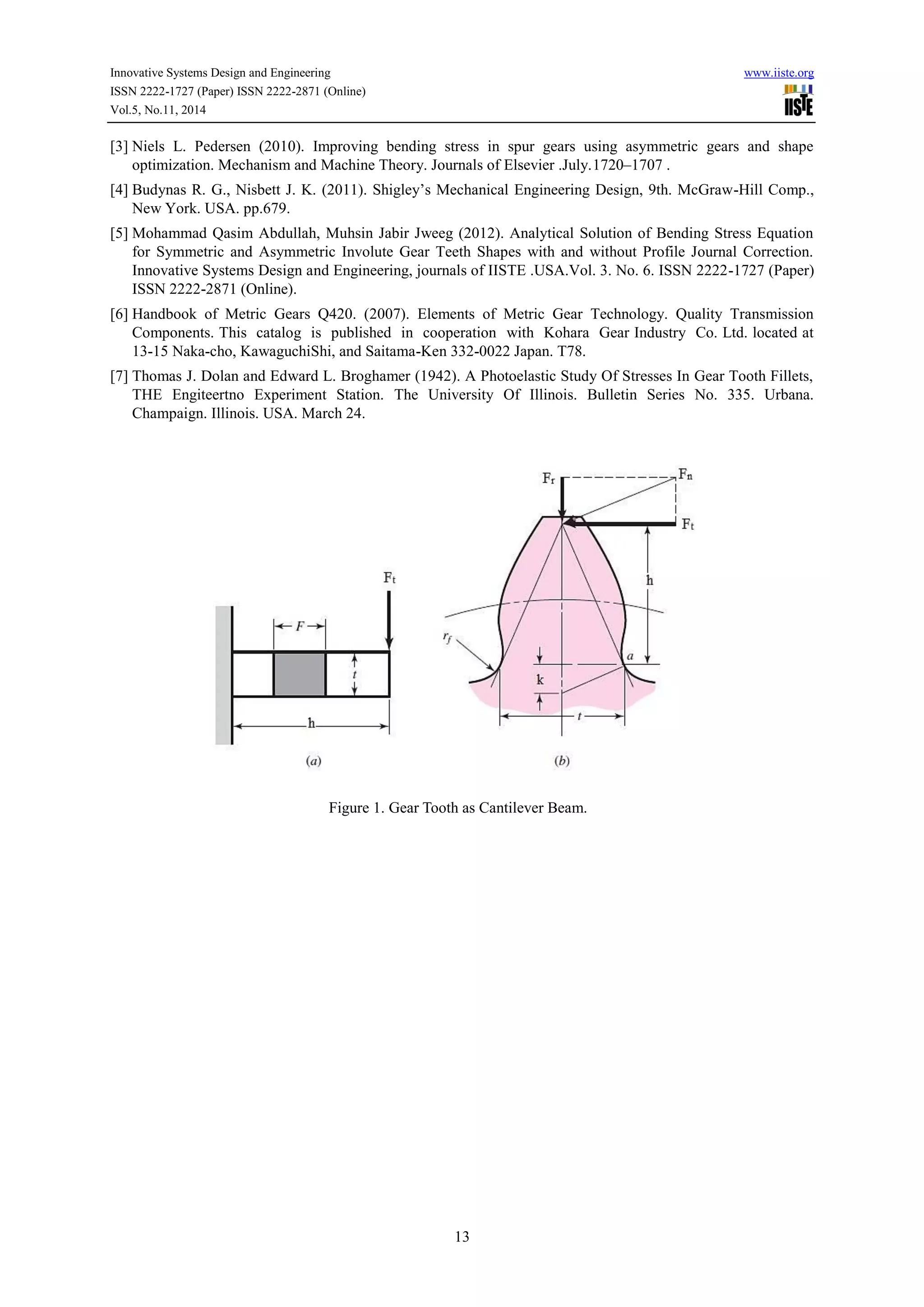 Enhancement of bending strength of helical gears by using asymmetric ...