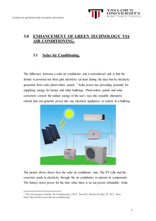 Enhancement of green technology via air conditioning | DOCX