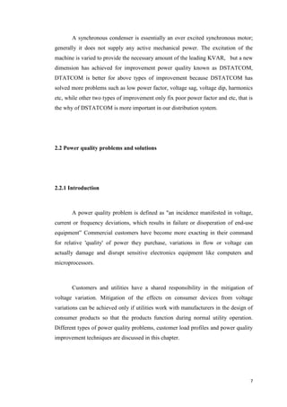 Enhancement of power quality in distribution system by using D-STATCOM ...