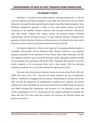 Enhancement of rate of heat transfer using nanofluids | PDF