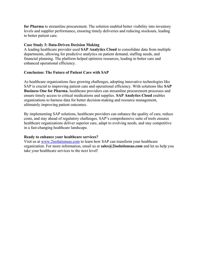 Enhance Patient Care with SAP for Healthcare Providers.pdf