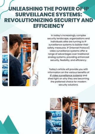 Enhance Security With IP Video Surveillance Systems | Your Trusted ...