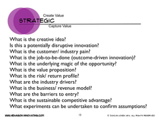 www.Hexagon-INNovating.com © Duncan.Jones 2013, All rights reserved13
Create Value
STRATEGIC
Capture Value
What is the cre...