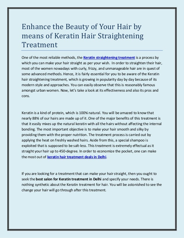 Enhance The Beauty Of Your Hair By Means Of Keratin Hair Straightenin