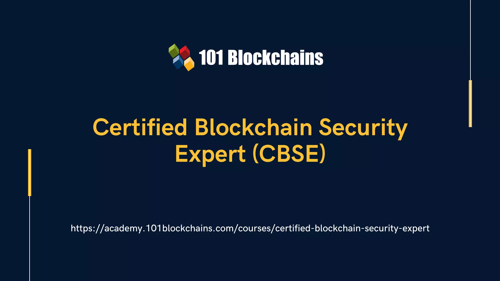 Certified Blockchain Security
Expert (CBSE)
https://academy.101blockchains.com/courses/certified-blockchain-security-expert
 
